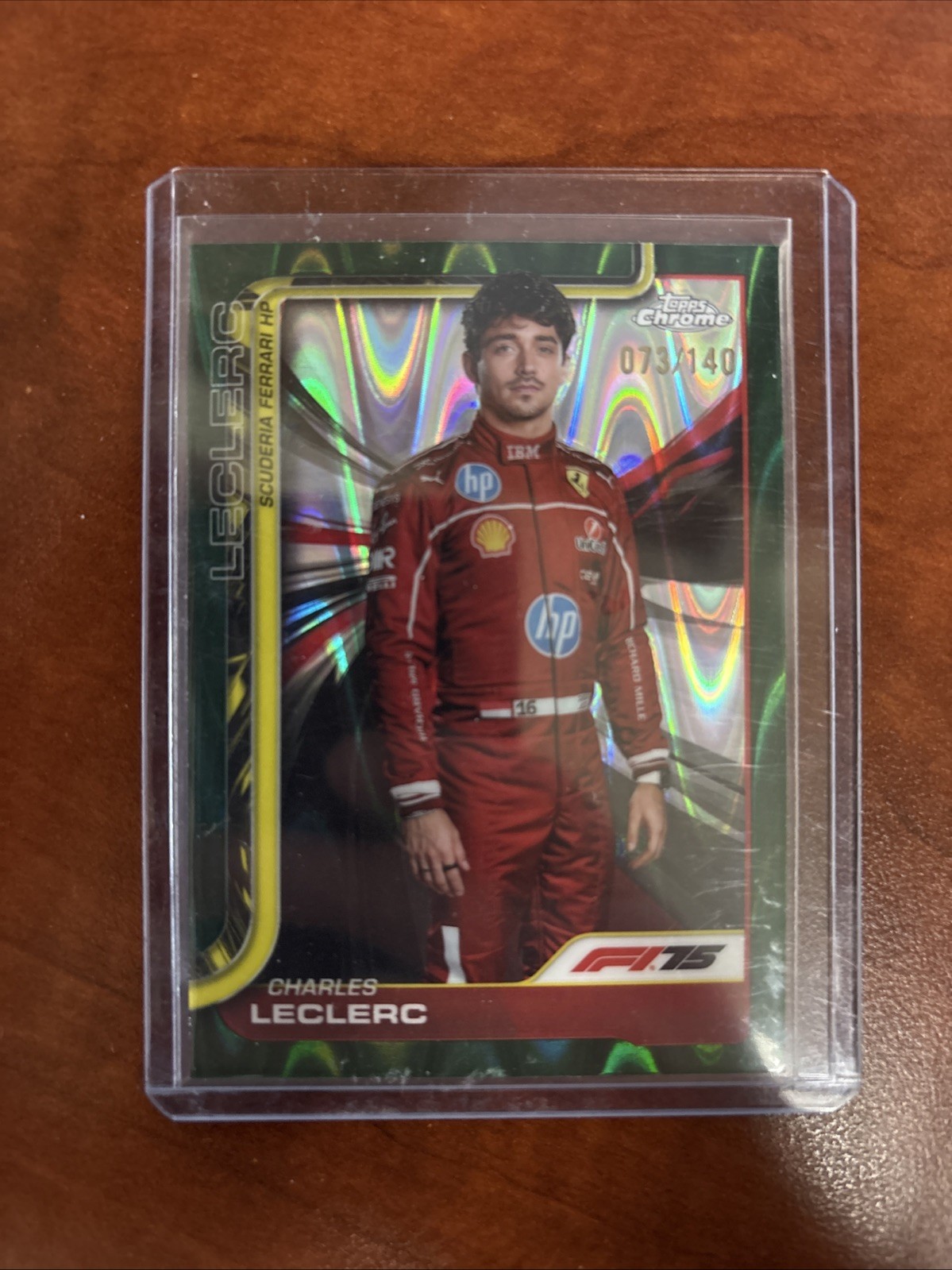 2025 Topps Chrome F1 Formula 1 Charles Leclerc #3 Portrait Forest Green Ray /140