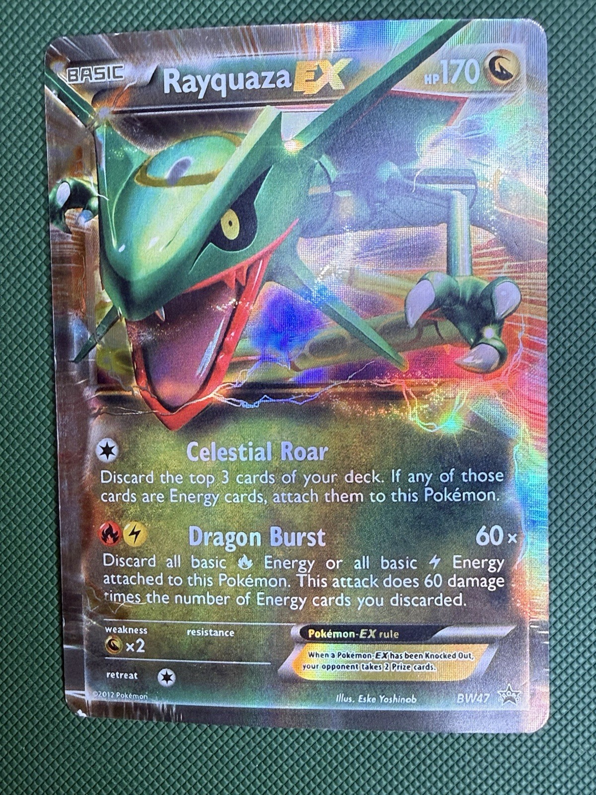 Pokémon Rayquaza EX Holo Card English BW47 BW Black Star Promos