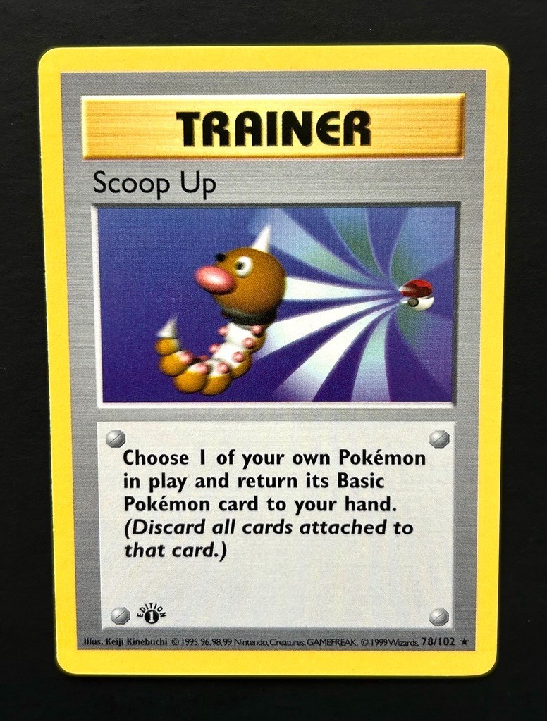 Scoop Up Base Set (Shadowless) 78/102 Rare 1st Edition - NM