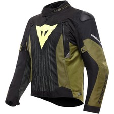 Veste De Moto Pour Hommes 50 - Dainese Super Sprint D-Dry - Noir-Vert-Fluo