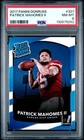 Patrick Mahomes II * 2017 Panini Donruss  Rated Rookie #327 (RC) PSA 8