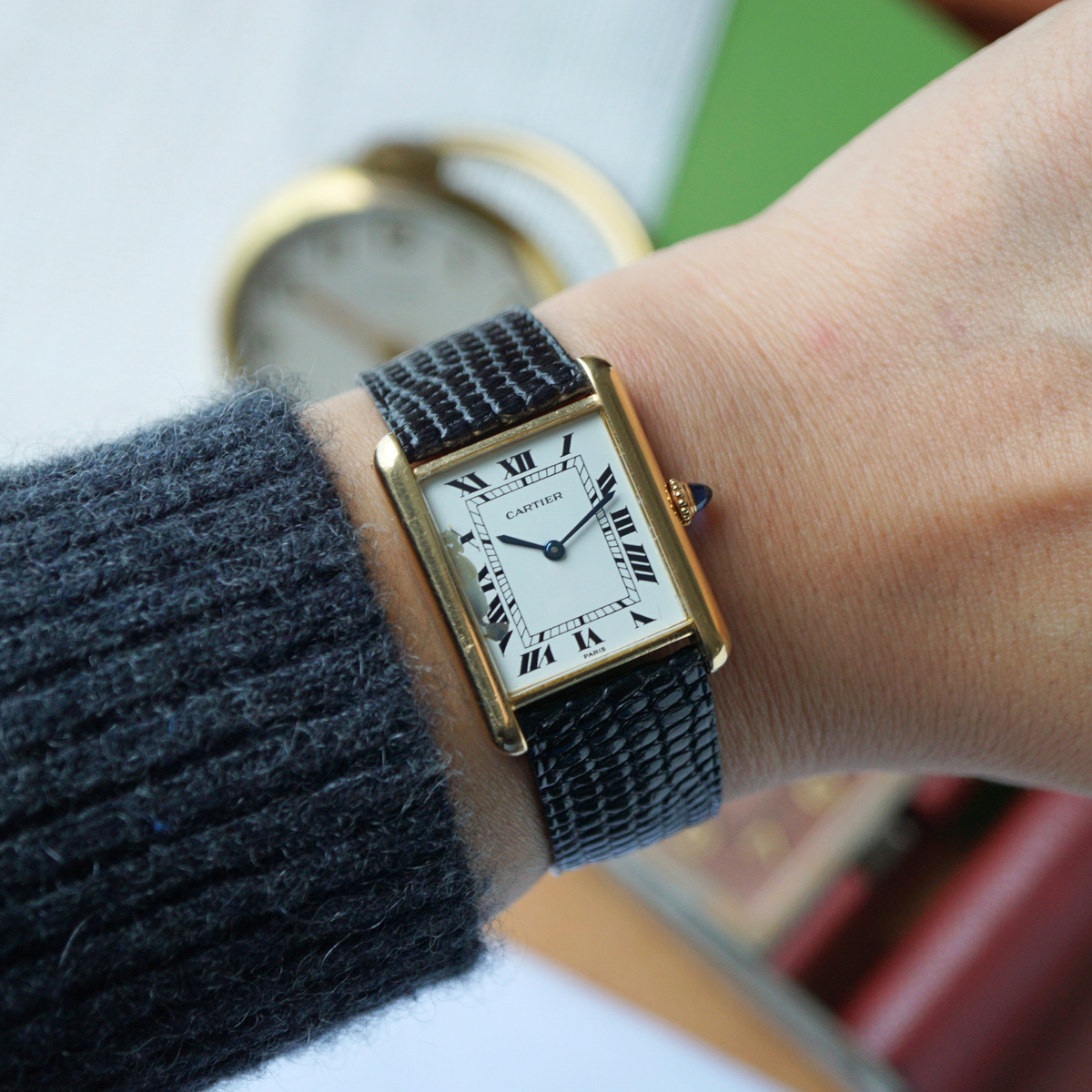 Cartier Tank Louis Ref. 78086 Paris Dial 18k Yellow Gold