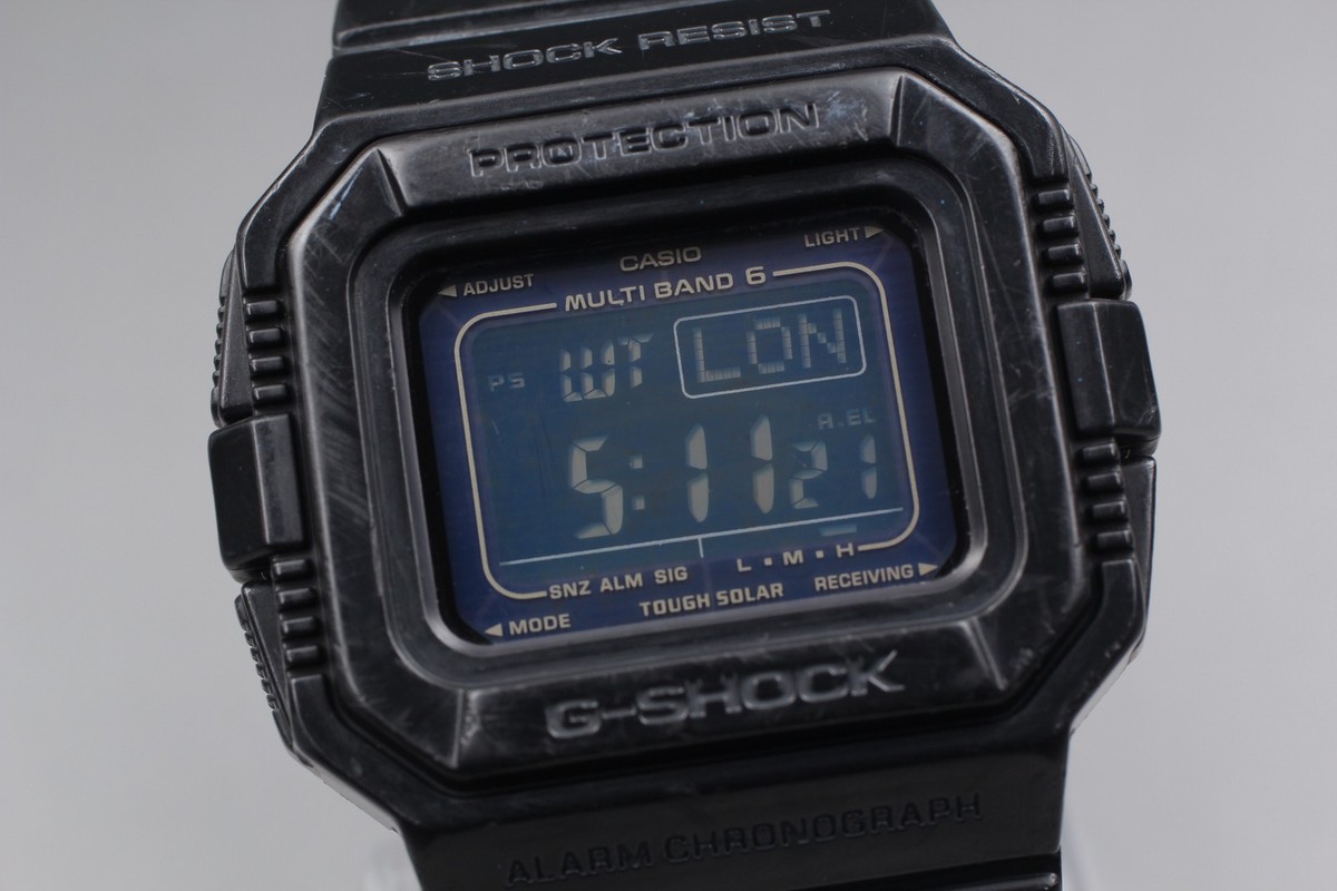 Casio G-shock Tough Solar Multiband6 Black Digital Gw-5510