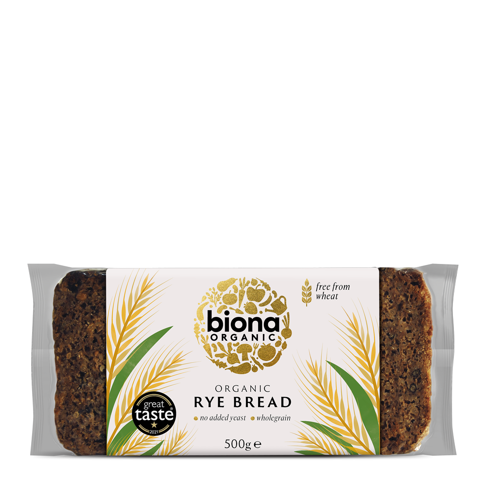 Biona Organic Rye Bread 500g Wholegrain Loaf
