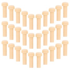 50 Pcs Wooden Toy Accessories Peg Crafts Mushroom Figure DIY Pegs for