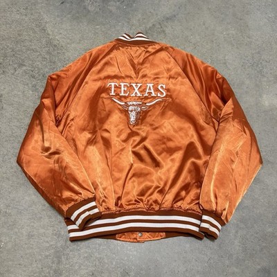 Vintage 80 s Texas Longhorns Pro Line Satin Bomber Jacket Orange Size XL