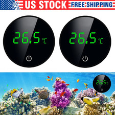1/2Pcs Aquarium Digital Thermometer LED Fish Tank Temperature Gauge Touch Screen
