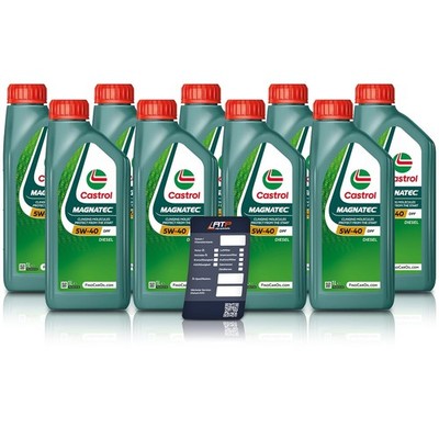 9x 1 L LITER CASTROL MAGNATEC 5W-40 DPF MOTOR-ÖL MOTOREN-ÖL