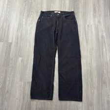 Vintage Levis 569 Loose Straight Corduroy Pants Men's 34x32 Black y2k Preppy 