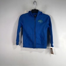 Quiksilver Boys Full Zip Logo Hoodie Size 7 Blue