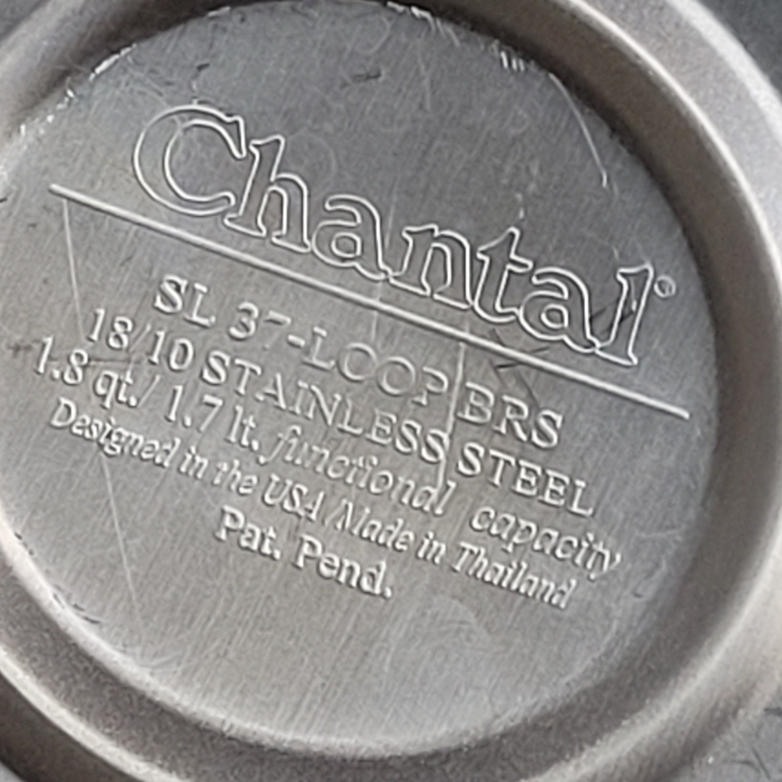 Chantal SL37-LOOP BRS Whistling Tea Kettle 1.8 Qt Brushed 18/10 Stainless Steel