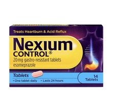 NEXIUM CONTROL 20MG GASTRO-RESISTANT TABLETS - 14 TABLETS, LONG EXPIRY RRP £13