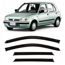 Tape-on Window Visors Rain Guards Fit Nissan March K11 1992-2002 Wind Deflectors