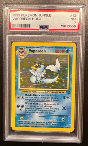 Vaporeon (Unlimited) graded PSA 7 for sale on eBay
