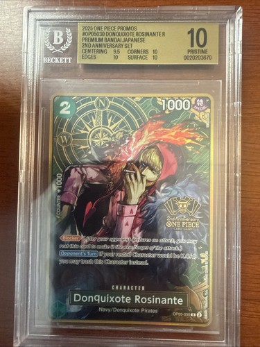 Donquixote Rosinante (One Piece Japanese Version 2nd Anniversary Set) graded BGS 10 for sale on eBay