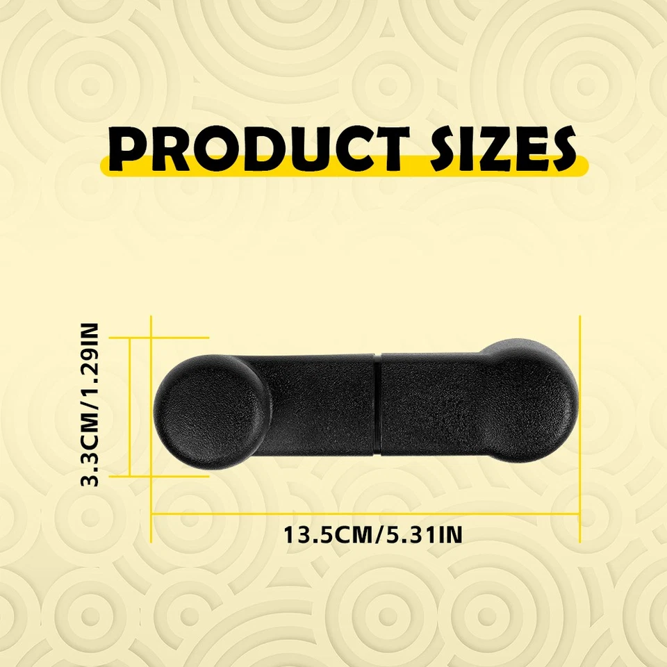 2 manivelas de manivela de ventana manuales interiores negras nuevas para Ford Ranger F150 1993-2011 Foto 4 de 4