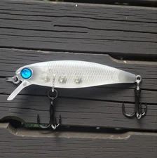 Trout Fishing Lure, Crankbait, Dynamic Lures HD TROUT (Ghost White)