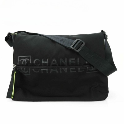 Chanel authentic shoulder bag with strap sports line nylon rubber
