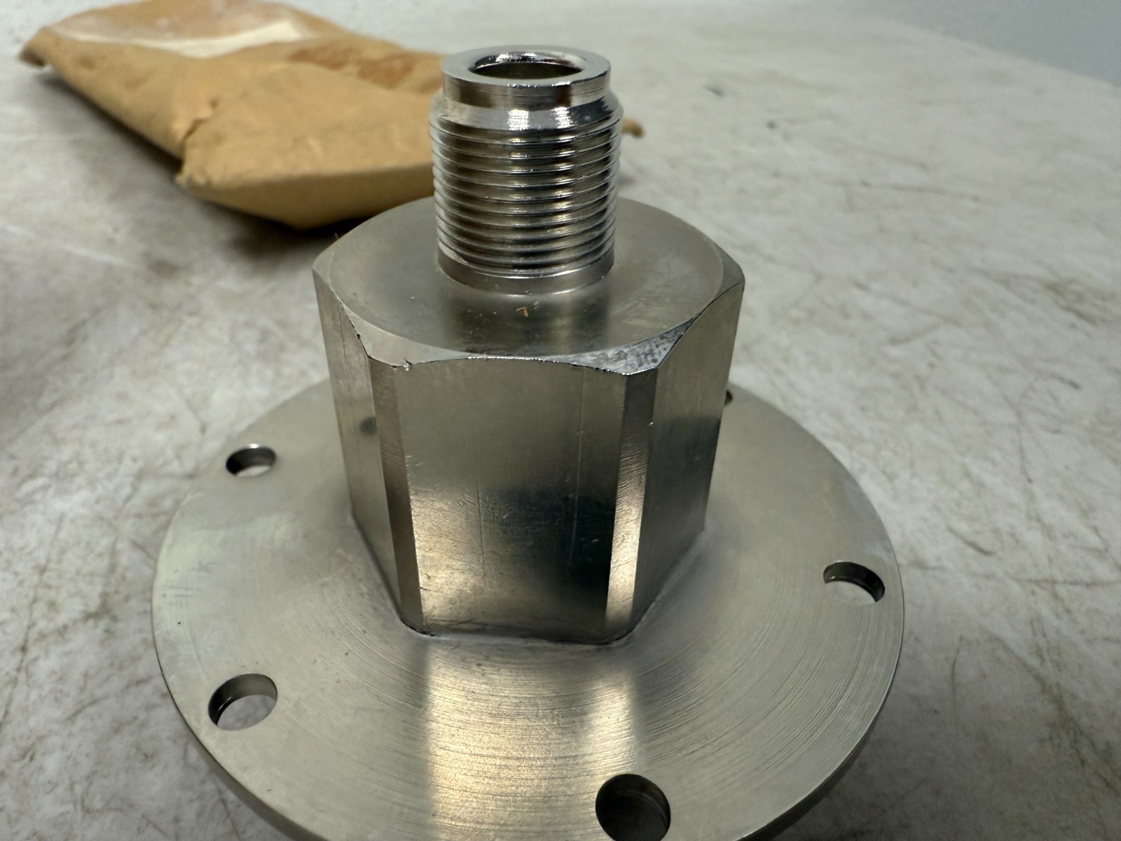 Flange Mount RF Coaxial Connector Adapter N-Type/SMA Military Aerospace Surplus