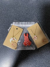 Beautiful Rabbit Brooch & Handmade Necklace Gift Set & Bag, Great For Easter!