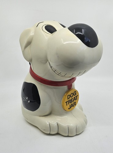 Dog Cookie Jar Treat 1991 FunDamental Barks When Opened Works! VTG - Picture 2 of 9