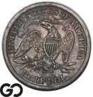 1868-S Seated Liberty Half Dollar, Better Date, VF++/XF, Original Album Toner! — photo 2