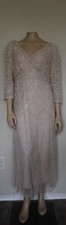 Pisarro Nights Women's Beaded Evening Gown Light Peach Size 12 Petite
