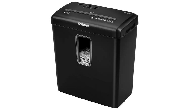 Fellowes P-30C Cross Cut Shredder A4 6 Sheet 15L Basket Home Office 3130692