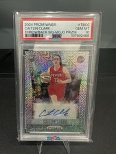 2024 Panini Prizm WNBA Throwback Sig Mojo Prizm Caitlin Clark #TBCC /25  PSA 10