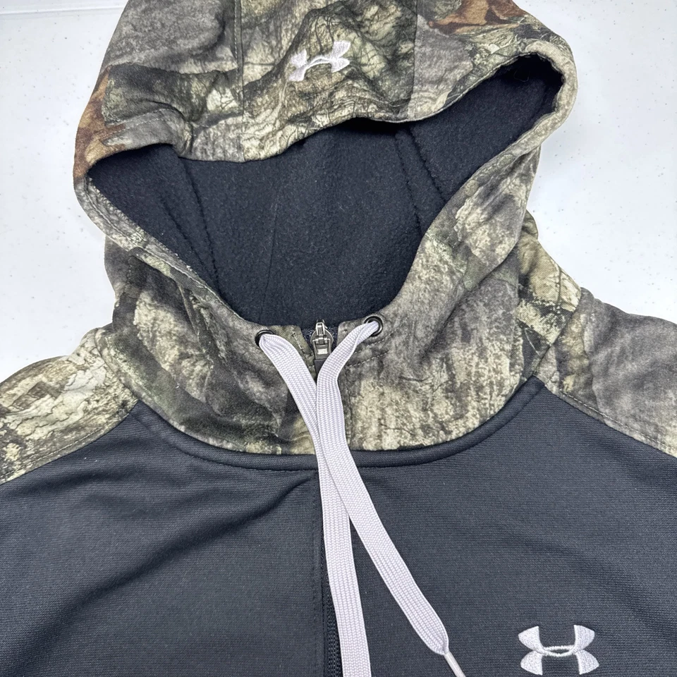 Chaqueta Storm Under Armour Coldgear Cremallera Completa para Niño, Sudadera con Capucha Camuflada, Talla Mediana Foto 2 de 4