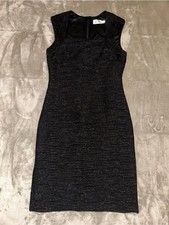 Eliza J Black Square-Neck Sheath Midi Dress Size 6