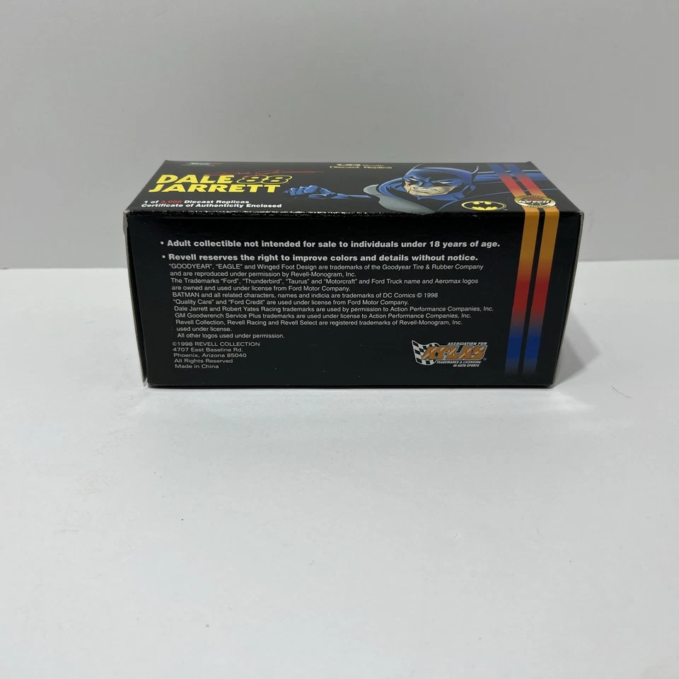 Vintage Revell Collectible 1998 Dale Jarrett 1/43 Batman Diecast - Image 4 of 4