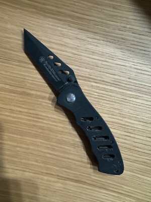 SMITH & WESSON POCKET KNIFE -CK8H HOMELAND SECURITY | G-10 HANDLES | BLACK TANTO