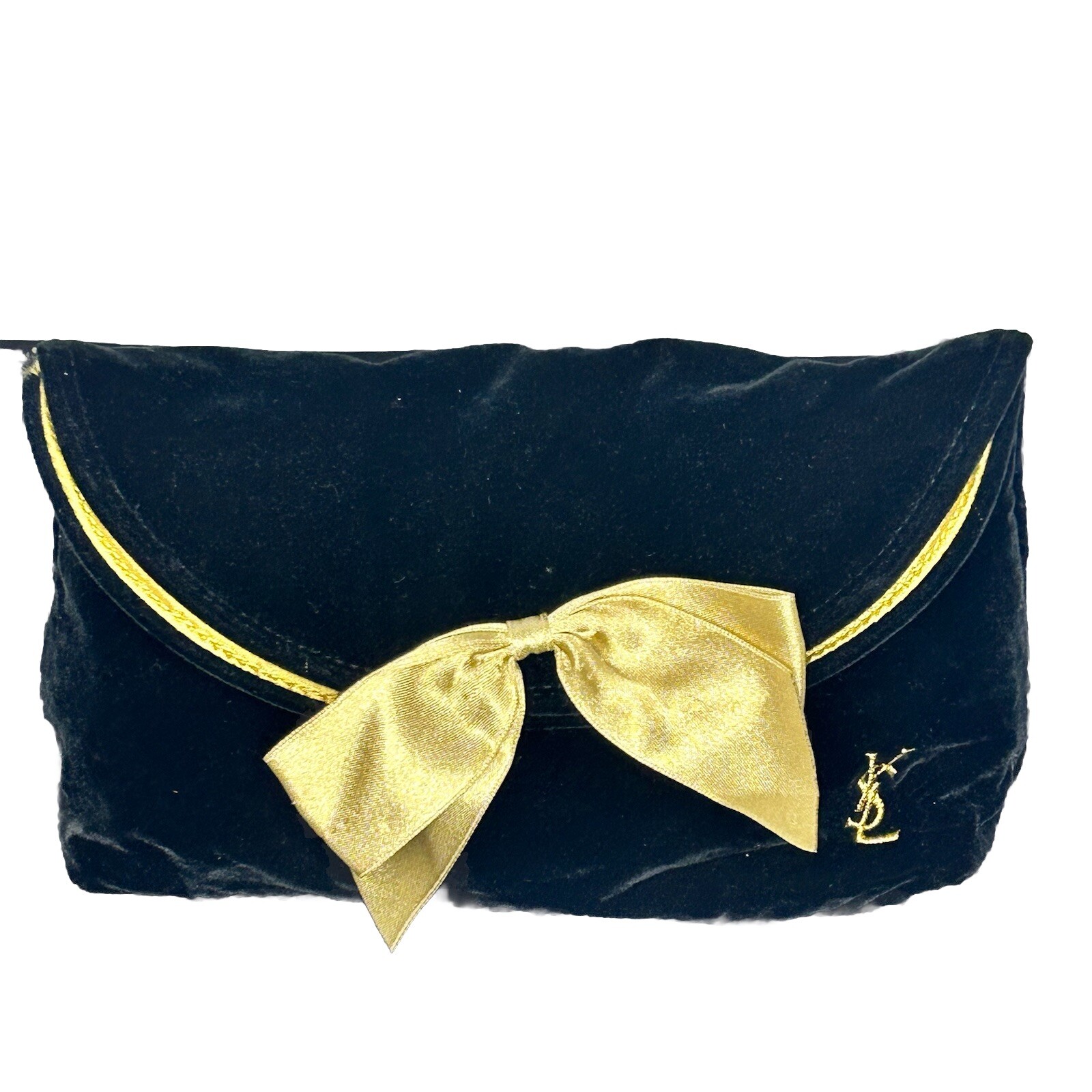 Borsa per trucco YSL Yves Saint Laurent Beaute in velluto nero marsupio borsa cosmetica
