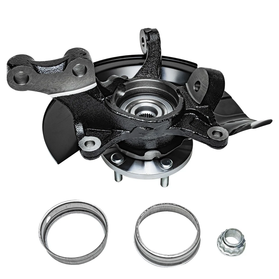 Pair Front Steering Knuckles+Wheel Hub Bearings for 2004 2005 2006 Toyota Camry - Image 4 of 4