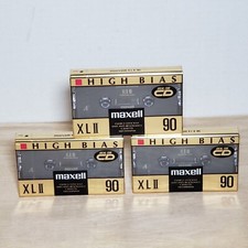 3x - Maxell XL II High Bias 90 IEC Type II CrO2 Blank Cassette Tape 90 Minutes
