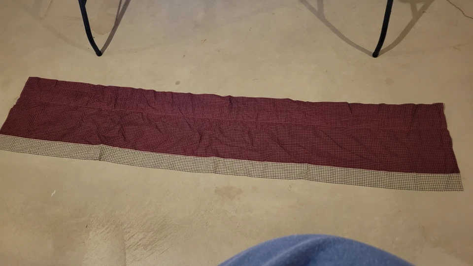 JC Penny Tab Top cortinas de ventana color óxido y rayas neutras se venden como par 17x86 Foto 2 de 4