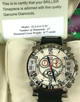 Brillier Grand Master Tourer 02.4.4.4.11.01 Signature White/Black Diamonds Watch
