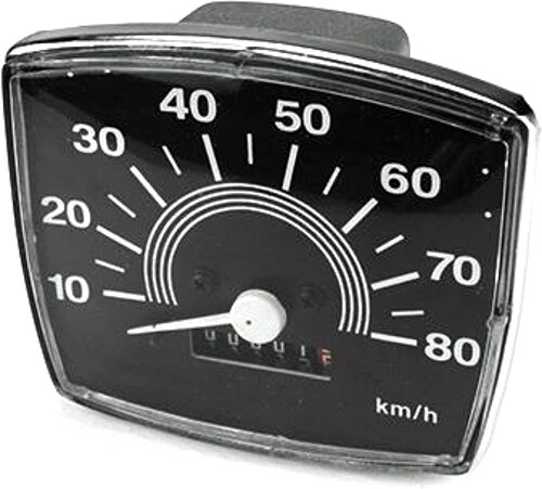 Tacho FüR Piaggio Vespa 50 Special Revival, Analog, Vorne, Schwarz, Chrom-image