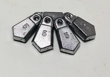 50- 5-OZ HANDMADE PURE LEAD FLAT SINKERS