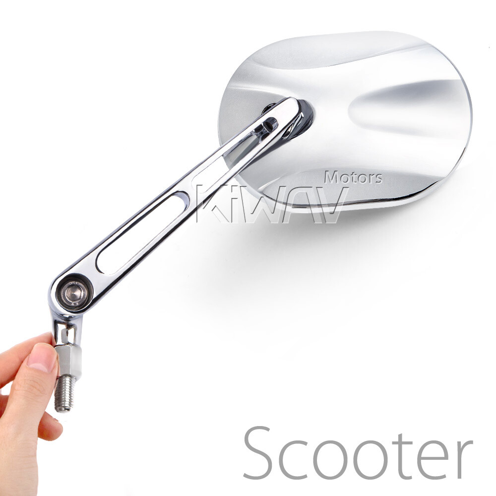 mirrors STARK chrome square CNC 8mm 1.25pitch for KYMCO PGO Honda Suzuki scooter