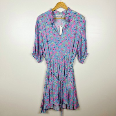 NWT Impeccable Pig Olivaceous Brunch With Me Dress in Blue Size Medium