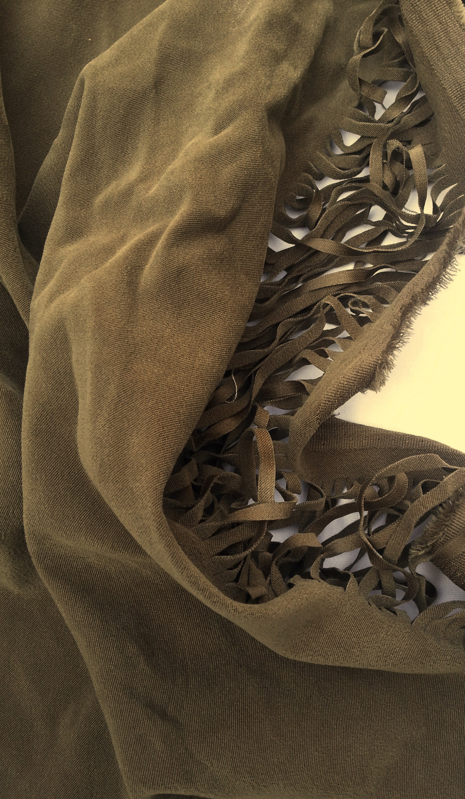 Moleskin (Suede) Fabric by the Yard Colt One Side Fringe Satin Backed