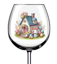 12x Eater Bunny Shop Flower Wine Glass Bottle Tumbler Vinyl Sticker Decals a9969