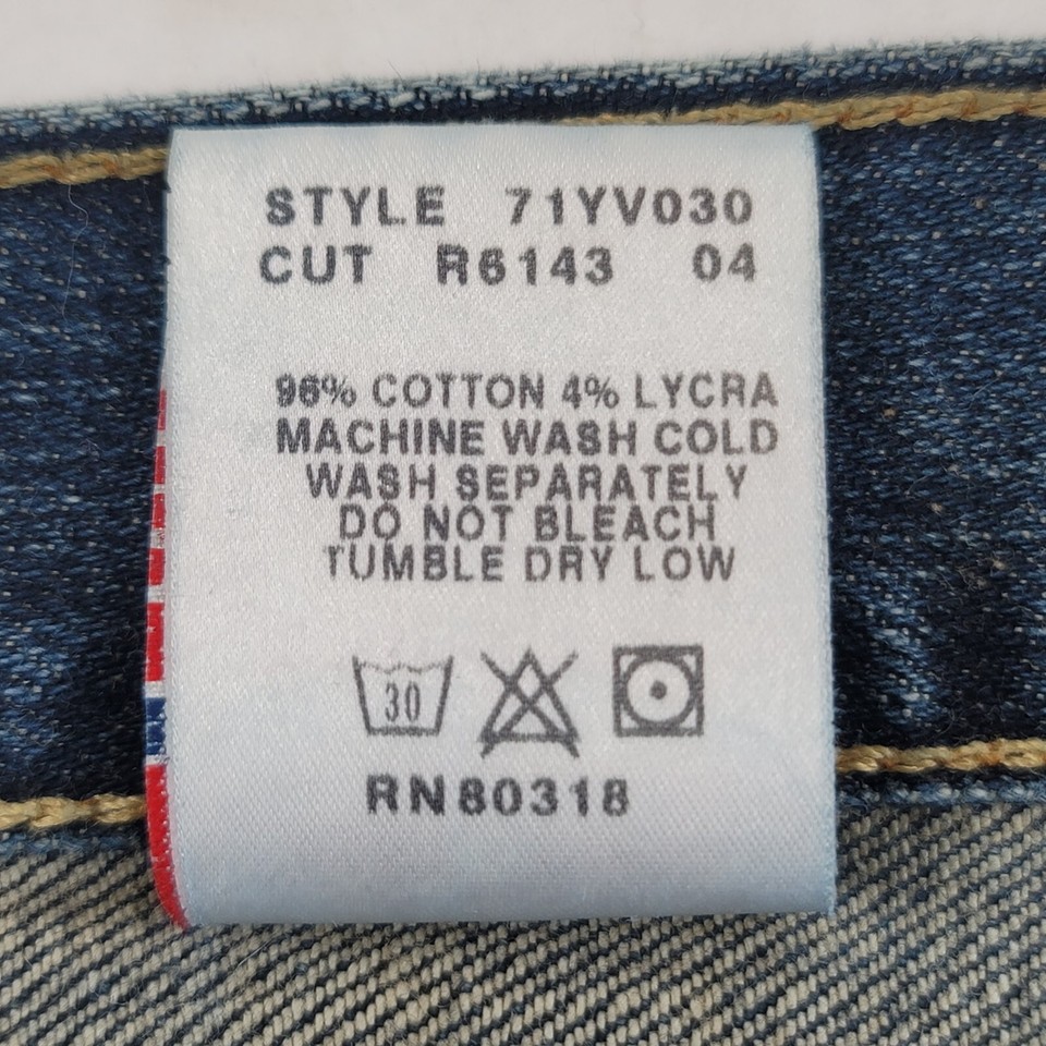 Lucky Brand Hendrix Jeans Mens 34x30 Blue Denim Dungarees Boot Cut