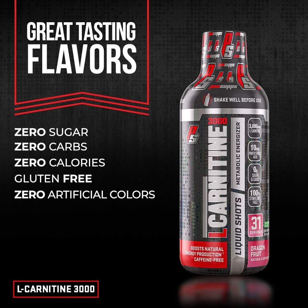 ProSupps LCarnitine 3000 Liquid Fat Burner, Stimulant Free Metabolic