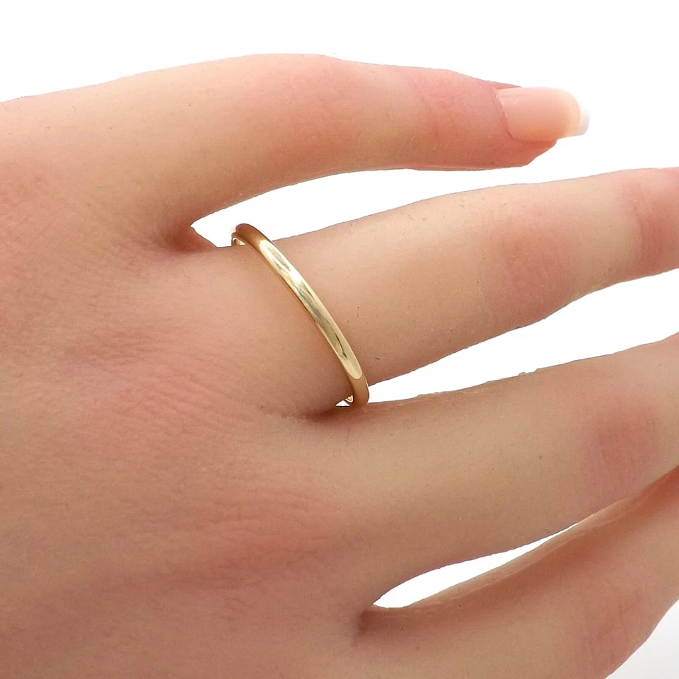 Alianza de boda ArtCarved Wood and Sons oro 14k anillo protector de seguridad para pulgar talla 10 Foto 2 de 4