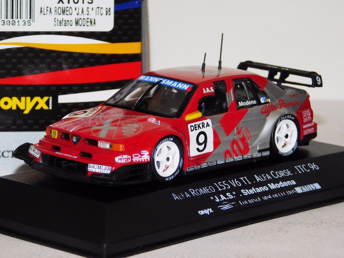 HPI アルファ ロメオ155V6 TI 1996年 ITC 1/43 ロム ALFA ROMEO 155 V6 Ti ITC 1996 JAS #9 S. MODENA ONYX XT013 1:43 | eBay