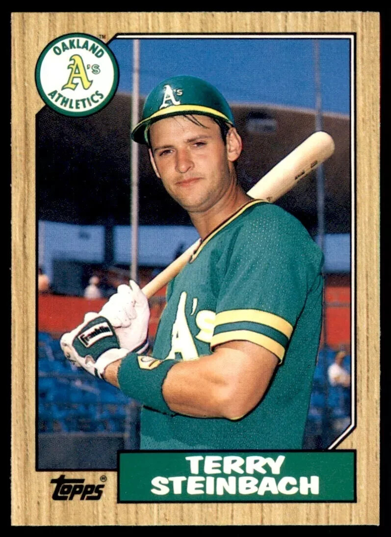 1987 Topps Traded #117T Terry Steinbach Rookie Card RC, *Fresh Out of Set Box!*
