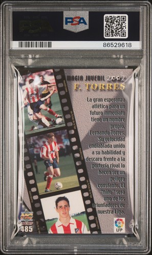 2002 Mundicromo Mundi Liga 485 Fernando Torres RC Rookie Card PSA 7 Foil Spain - Picture 2 of 2